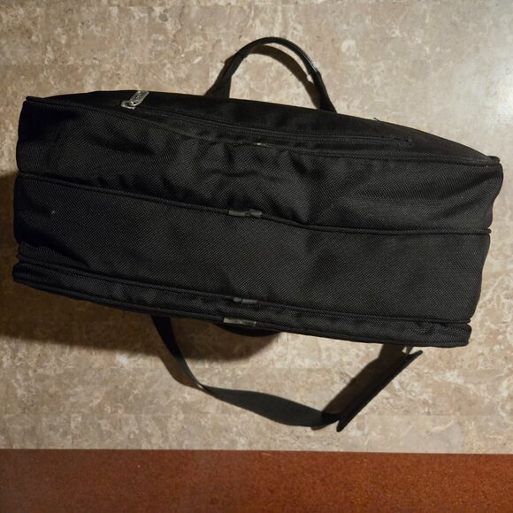 Jourdan Black Nylon Briefcase Messenger Laptop Case Bag - Picture 7 of 11